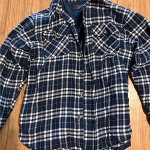 Wrangler Navy and White Plaid Women's Jacket